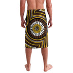 Hawthorn Hawks Lavalava Indigenous Monochrome Dot Art Mascot Style