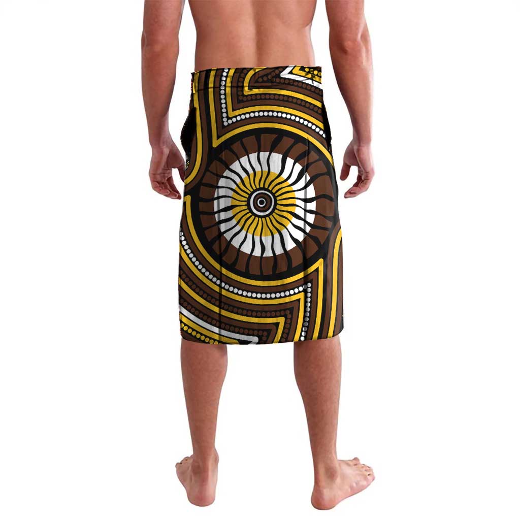 Hawthorn Hawks Lavalava Indigenous Monochrome Dot Art Mascot Style