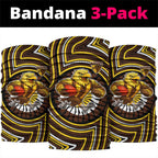 Hawthorn Hawks Neck Gaiter Indigenous Monochrome Dot Art Mascot Style