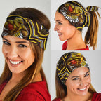 Hawthorn Hawks Neck Gaiter Indigenous Monochrome Dot Art Mascot Style