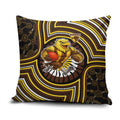 Hawthorn Hawks Pillow Cover Indigenous Monochrome Dot Art Mascot Style