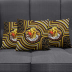 Hawthorn Hawks Pillow Cover Indigenous Monochrome Dot Art Mascot Style