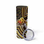 Hawthorn Hawks Skinny Tumbler Indigenous Monochrome Dot Art Mascot Style