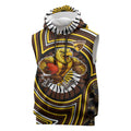 Hawthorn Hawks Sleeveless Hoodie Indigenous Monochrome Dot Art Mascot Style