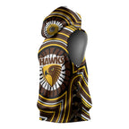 Hawthorn Hawks Sleeveless Hoodie Indigenous Monochrome Dot Art Mascot Style