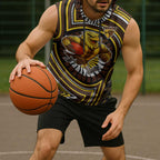 Hawthorn Hawks Sleeveless Hoodie Indigenous Monochrome Dot Art Mascot Style