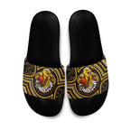 Hawthorn Hawks Slide Sandals Indigenous Monochrome Dot Art Mascot Style