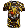 Hawthorn Hawks T Shirt Indigenous Monochrome Dot Art Mascot Style