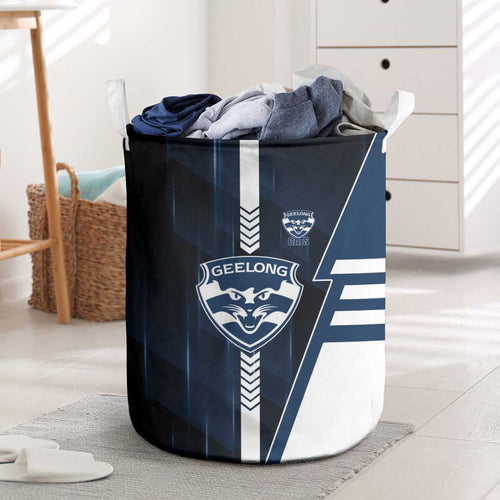 Geelong Cats Laundry Basket Modern Geometric Sports Graphic Style