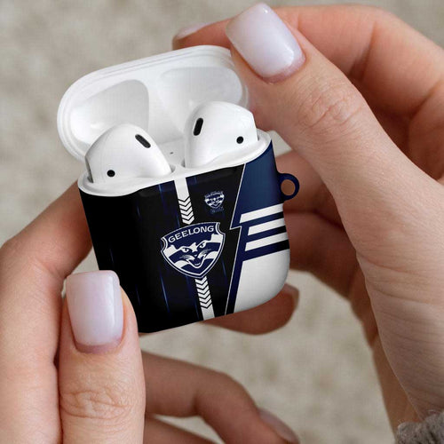 Geelong Cats AirPods Case Modern Geometric Sports Graphic Style