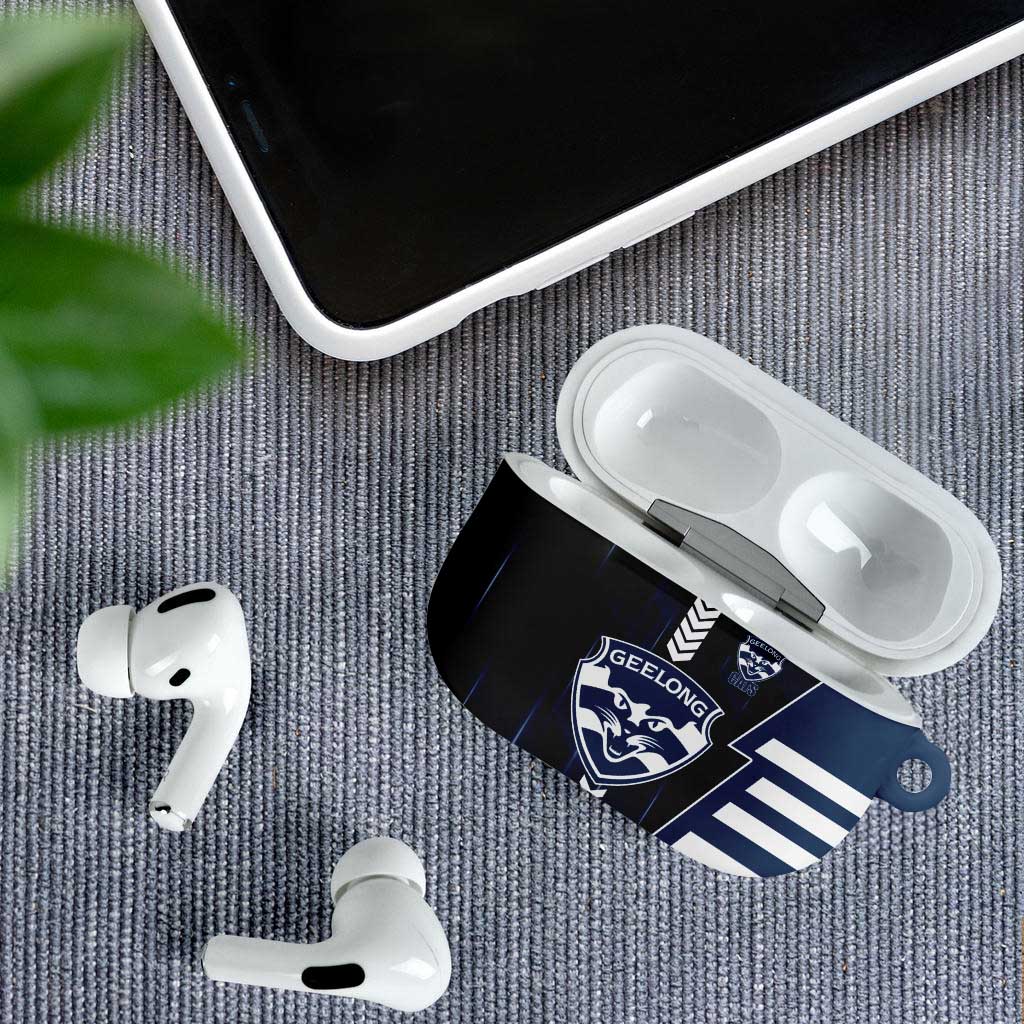 Geelong Cats AirPods Case Modern Geometric Sports Graphic Style