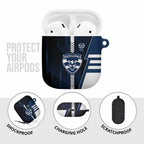 Geelong Cats AirPods Case Modern Geometric Sports Graphic Style