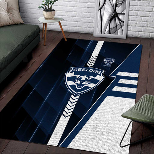 Geelong Cats Area Rug Modern Geometric Sports Graphic Style