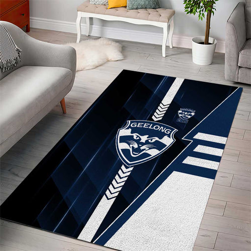 Geelong Cats Area Rug Modern Geometric Sports Graphic Style