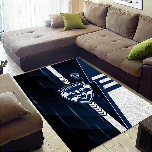 Geelong Cats Area Rug Modern Geometric Sports Graphic Style