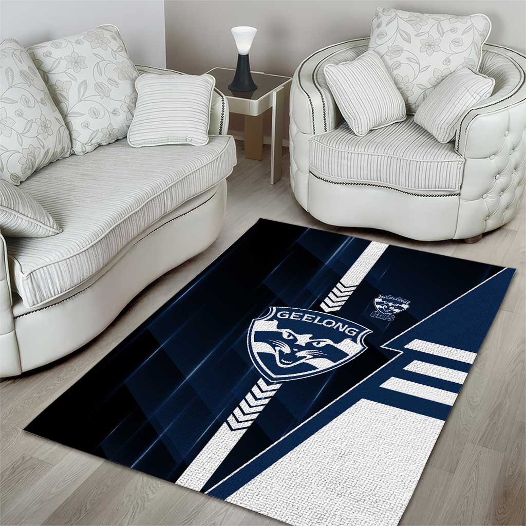 Geelong Cats Area Rug Modern Geometric Sports Graphic Style