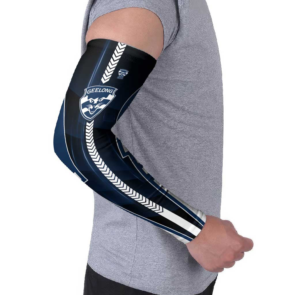 Personalized Geelong Cats Arm Sleeves Modern Geometric Sports Graphic Style