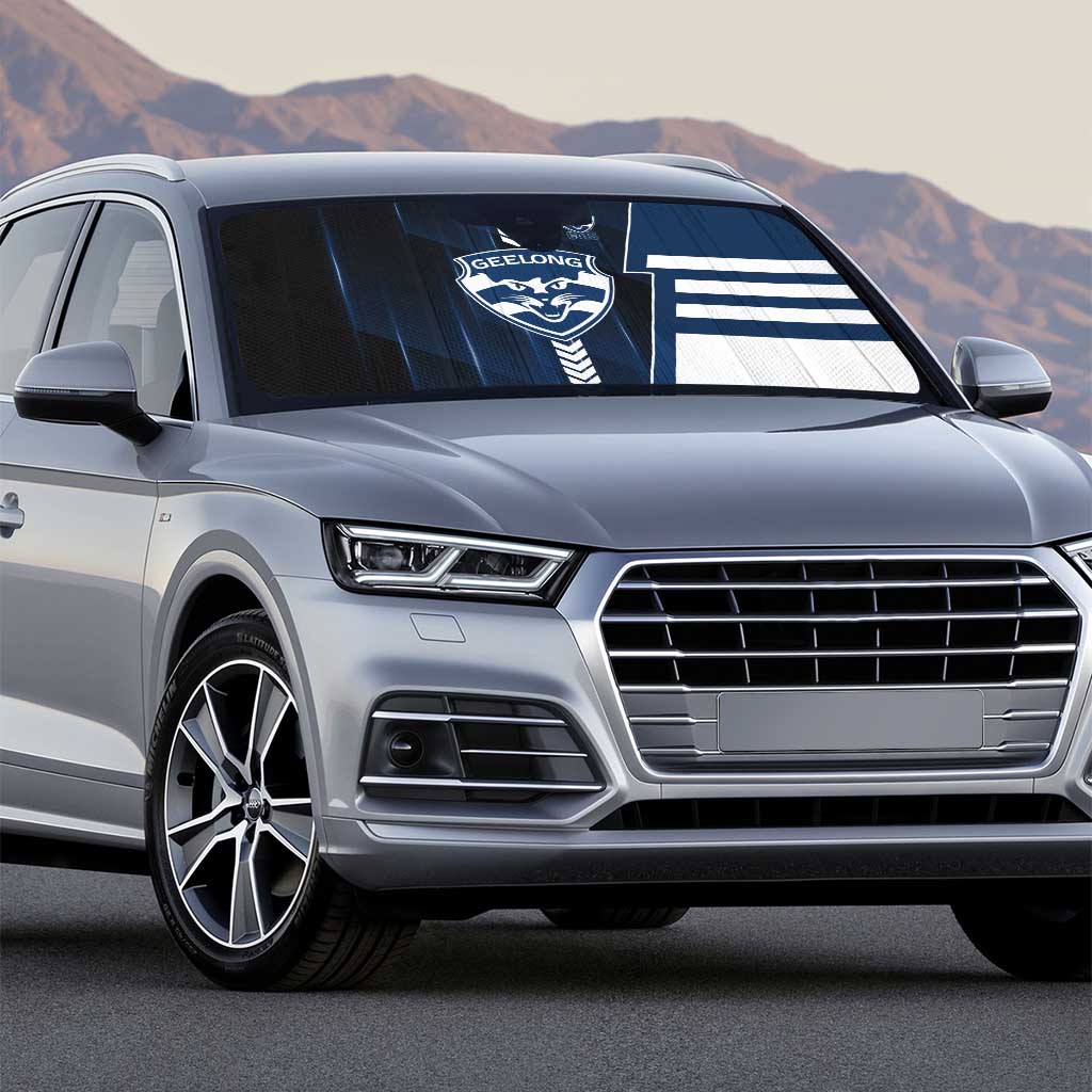 Geelong Cats Auto Sun Shade Modern Geometric Sports Graphic Style
