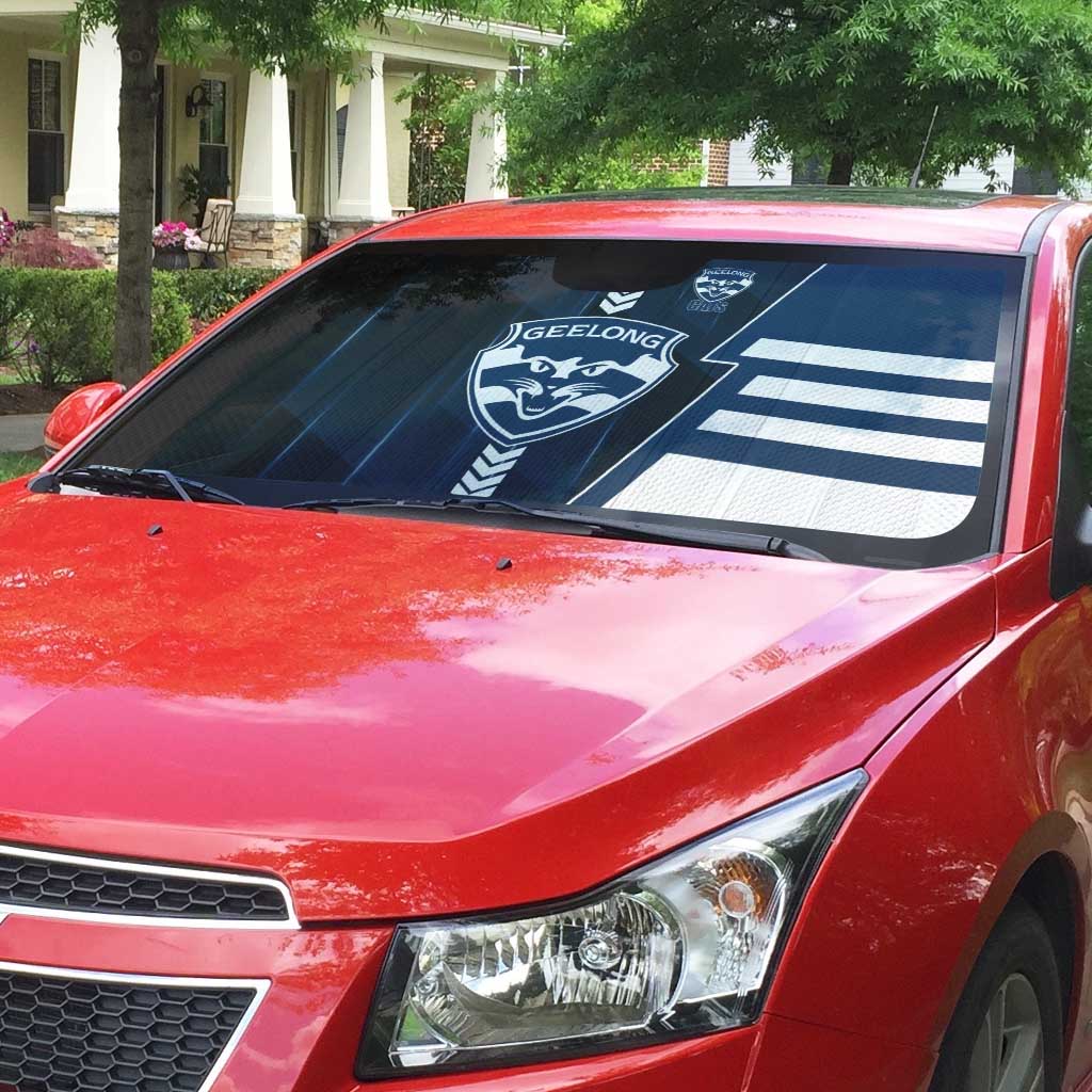 Geelong Cats Auto Sun Shade Modern Geometric Sports Graphic Style