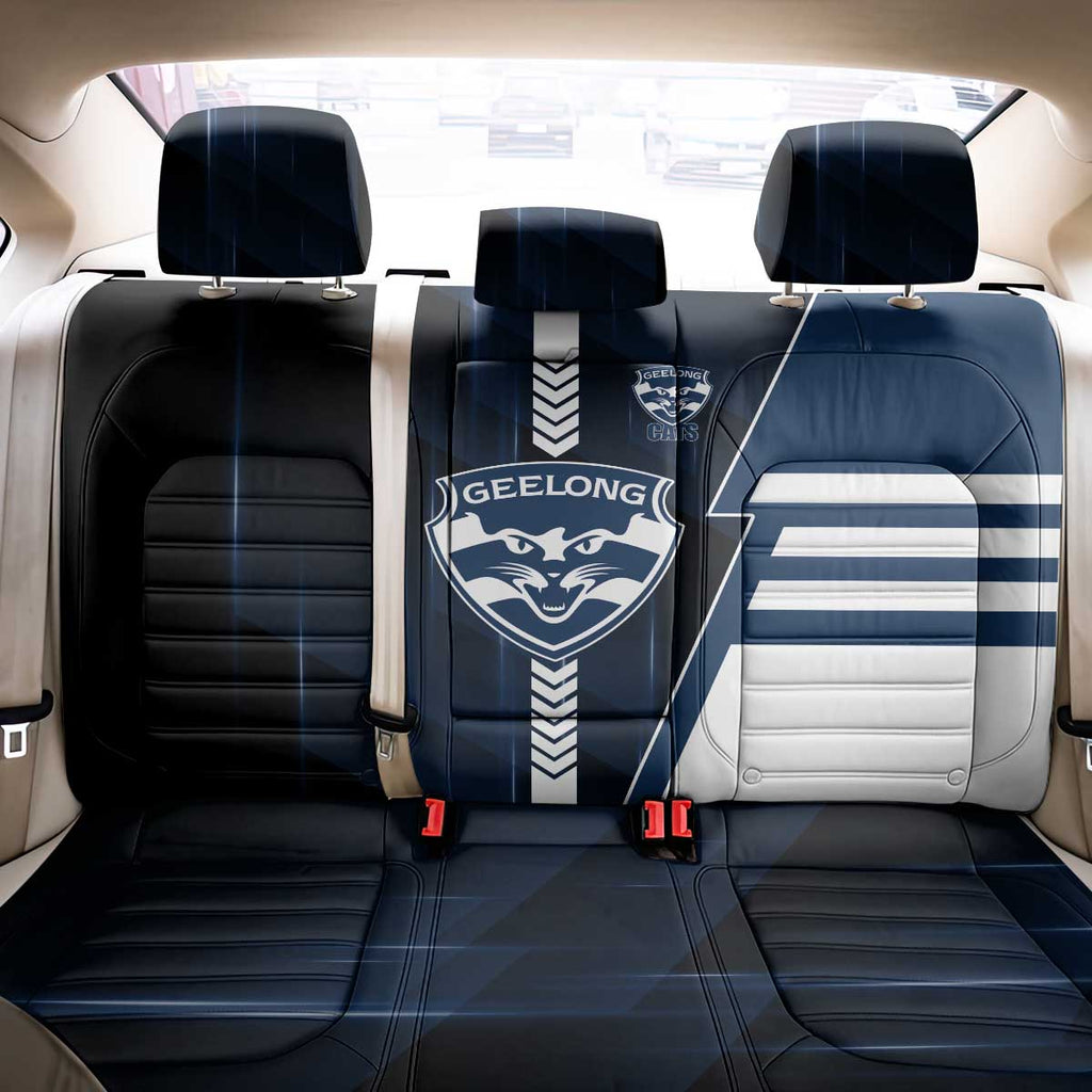 Geelong Cats Back Car Seat Cover Modern Geometric Sports Graphic Style