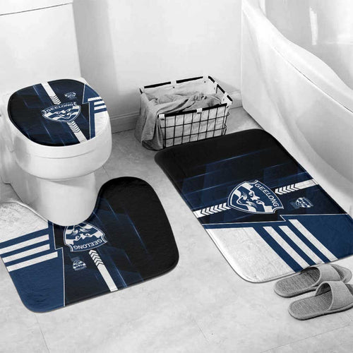 Geelong Cats Bathroom Set Modern Geometric Sports Graphic Style