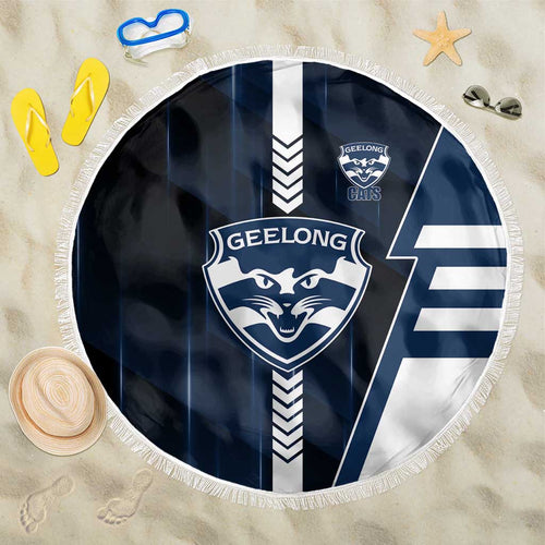 Geelong Cats Beach Blanket Modern Geometric Sports Graphic Style