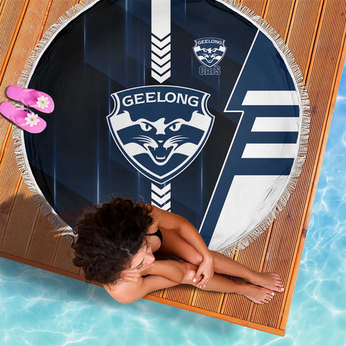 Geelong Cats Beach Blanket Modern Geometric Sports Graphic Style
