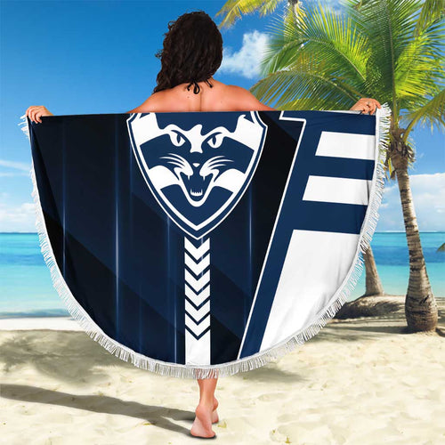 Geelong Cats Beach Blanket Modern Geometric Sports Graphic Style