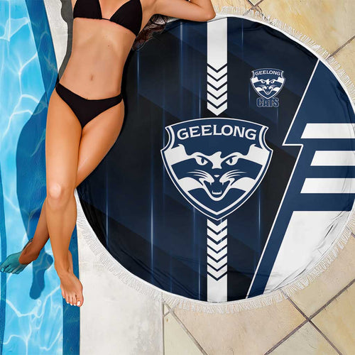 Geelong Cats Beach Blanket Modern Geometric Sports Graphic Style