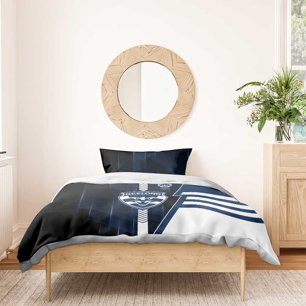 Geelong Cats Bedding Set Modern Geometric Sports Graphic Style