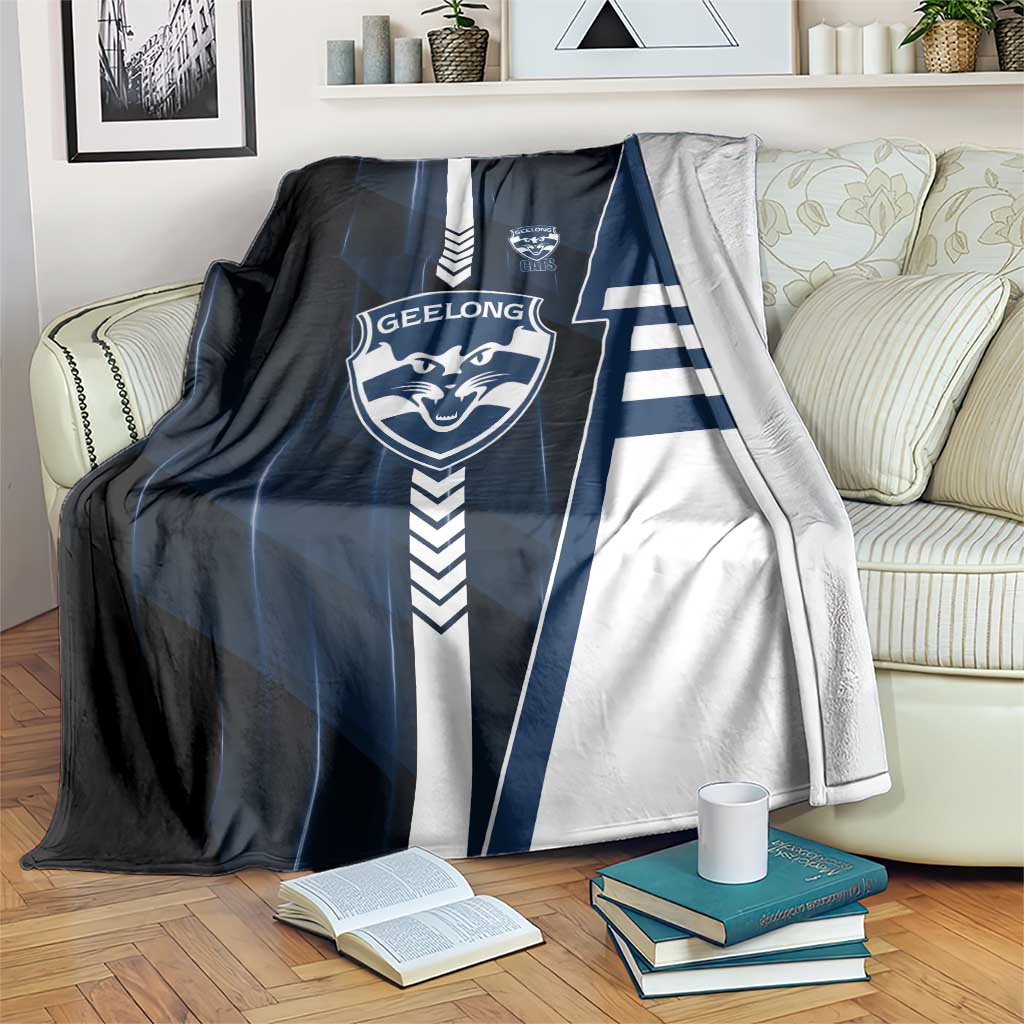 Geelong Cats Blanket Modern Geometric Sports Graphic Style