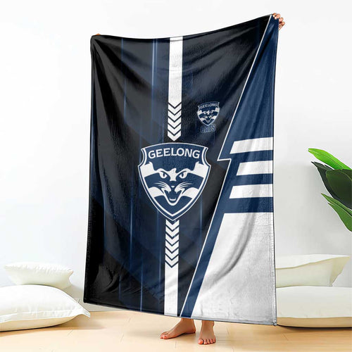 Geelong Cats Blanket Modern Geometric Sports Graphic Style