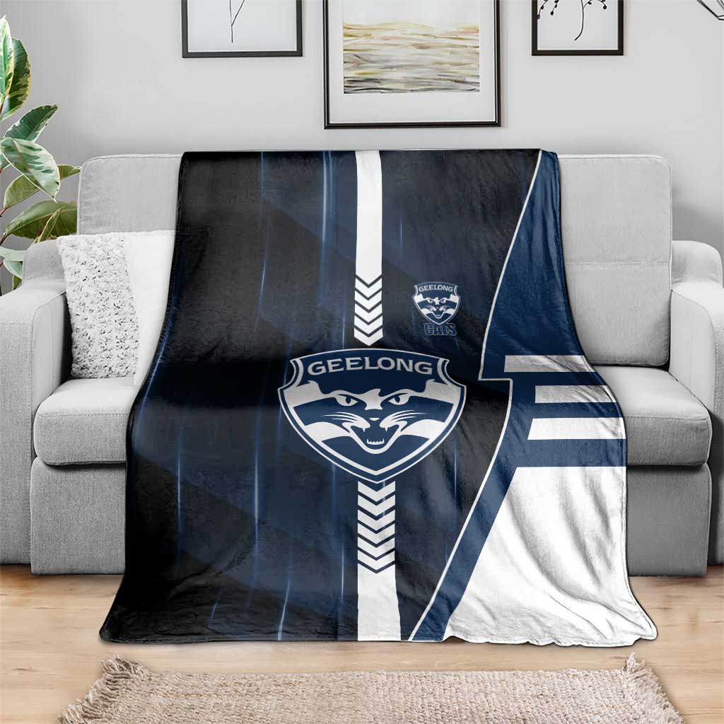Geelong Cats Blanket Modern Geometric Sports Graphic Style