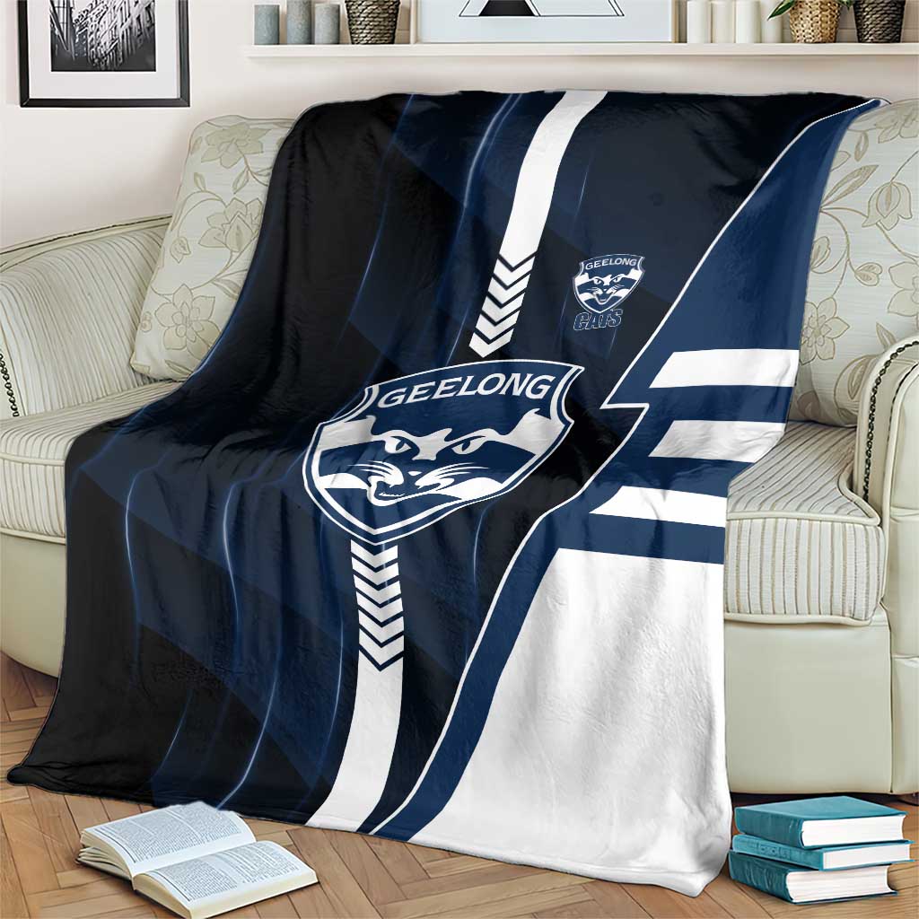 Geelong Cats Blanket Modern Geometric Sports Graphic Style