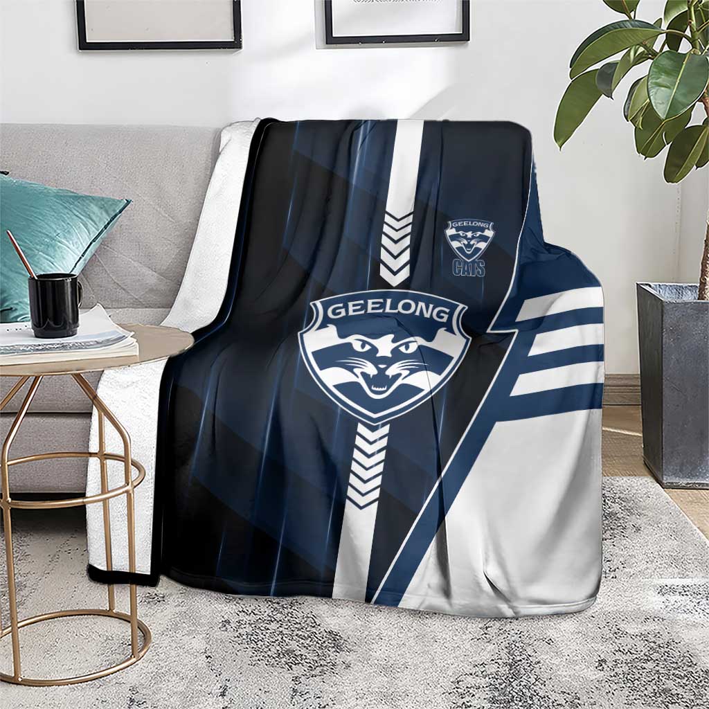 Geelong Cats Blanket Modern Geometric Sports Graphic Style