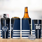 Personalized Geelong Cats 4 in 1 Can Cooler Tumbler Modern Geometric Sports Graphic Style