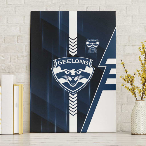 Geelong Cats Canvas Wall Art Modern Geometric Sports Graphic Style