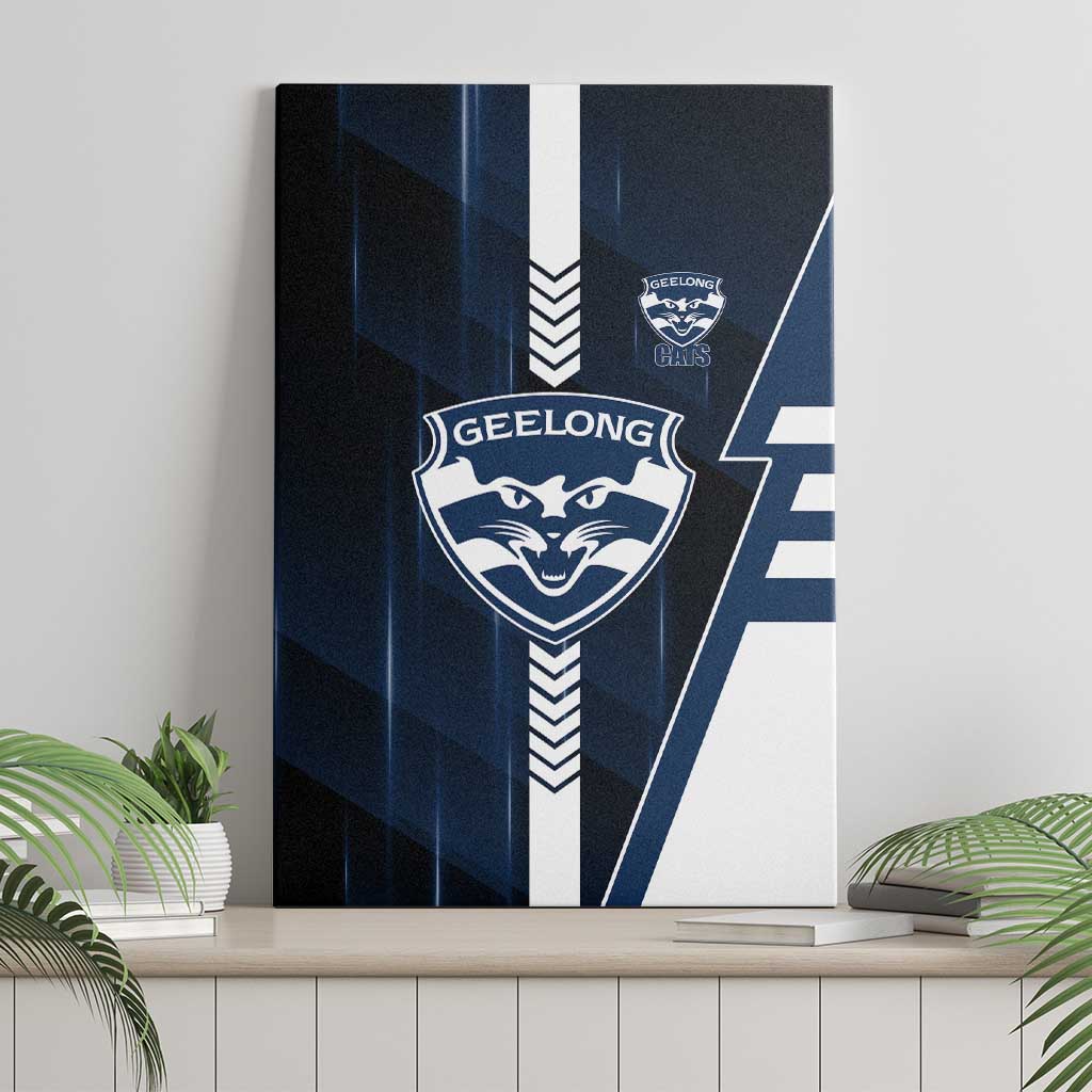 Geelong Cats Canvas Wall Art Modern Geometric Sports Graphic Style