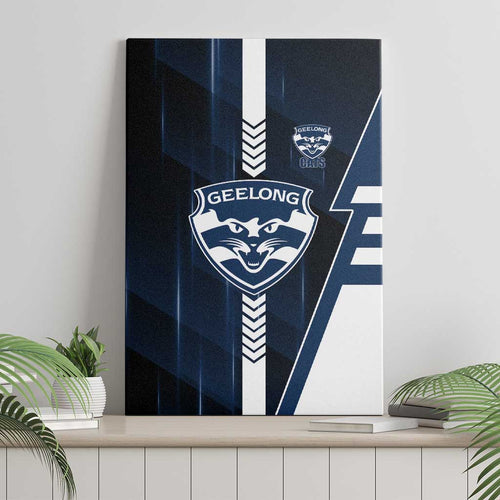 Geelong Cats Canvas Wall Art Modern Geometric Sports Graphic Style