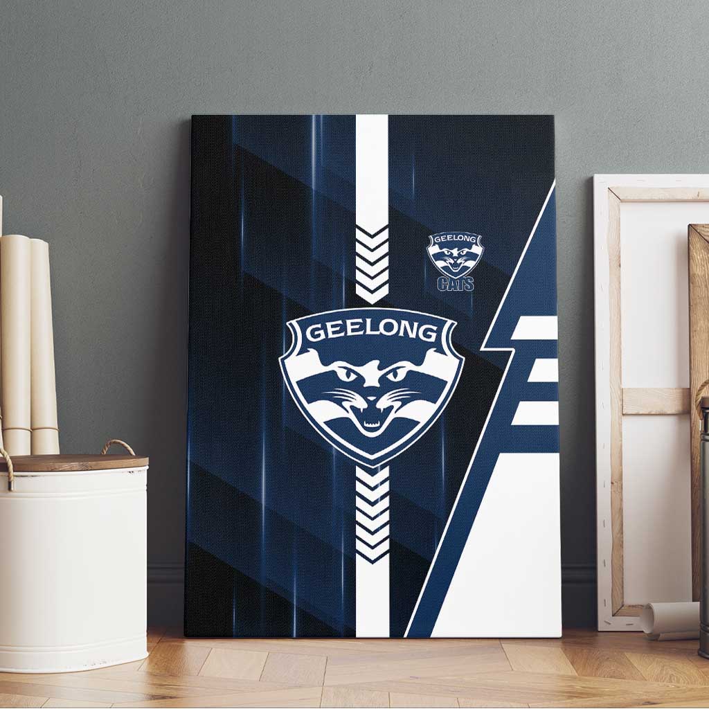 Geelong Cats Canvas Wall Art Modern Geometric Sports Graphic Style