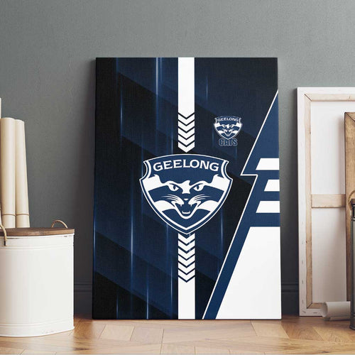 Geelong Cats Canvas Wall Art Modern Geometric Sports Graphic Style
