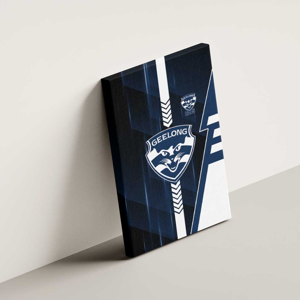 Geelong Cats Canvas Wall Art Modern Geometric Sports Graphic Style