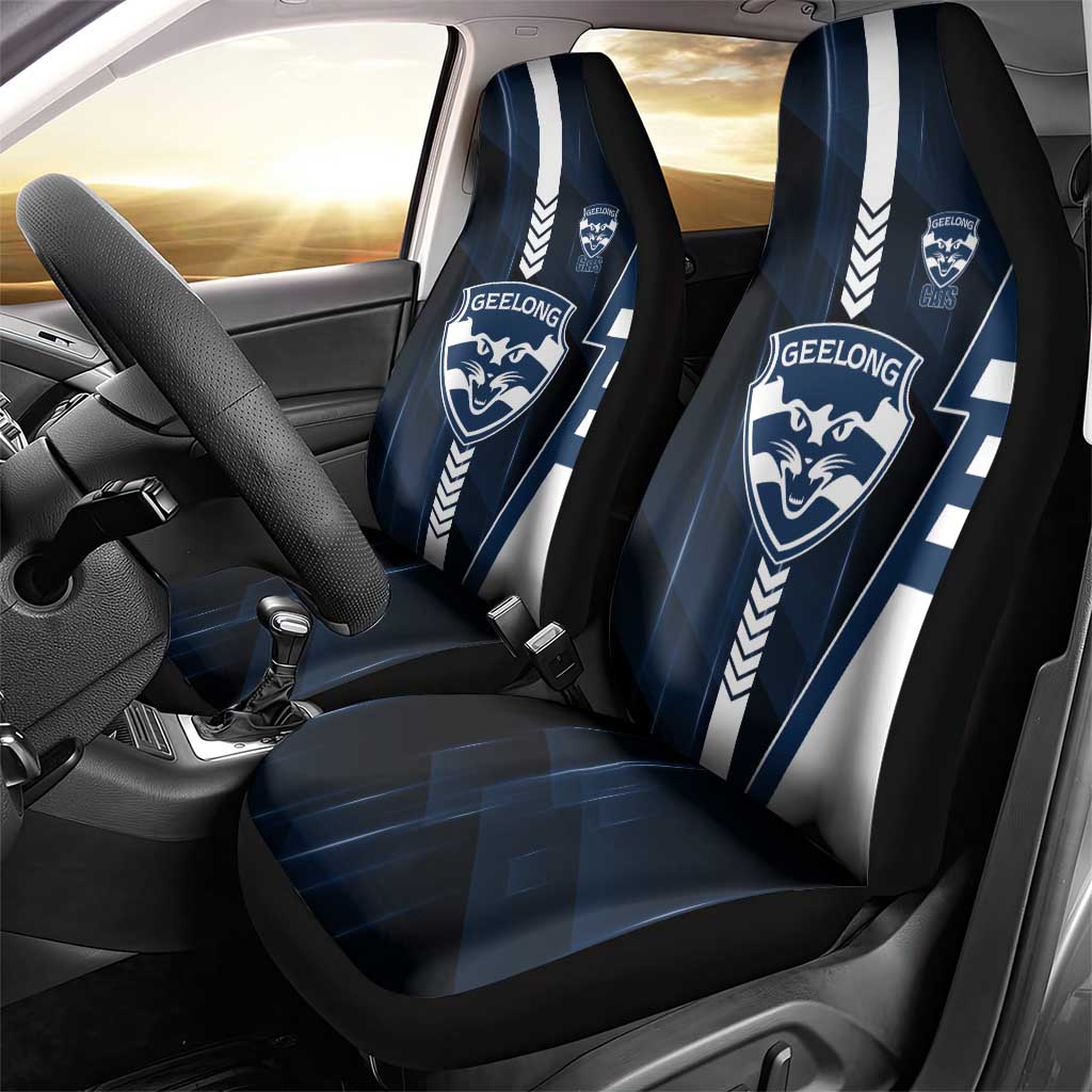 Geelong Cats Car Seat Cover Modern Geometric Sports Graphic Style