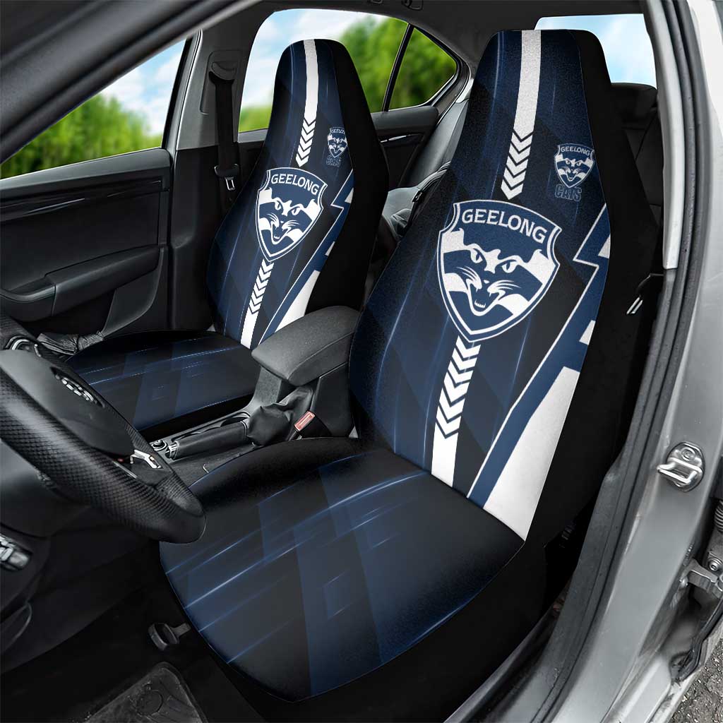 Geelong Cats Car Seat Cover Modern Geometric Sports Graphic Style