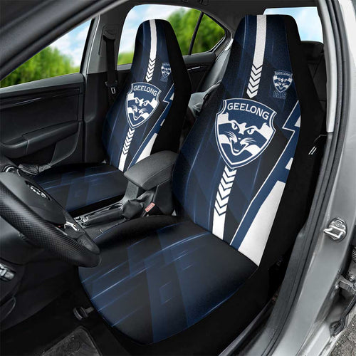 Geelong Cats Car Seat Cover Modern Geometric Sports Graphic Style