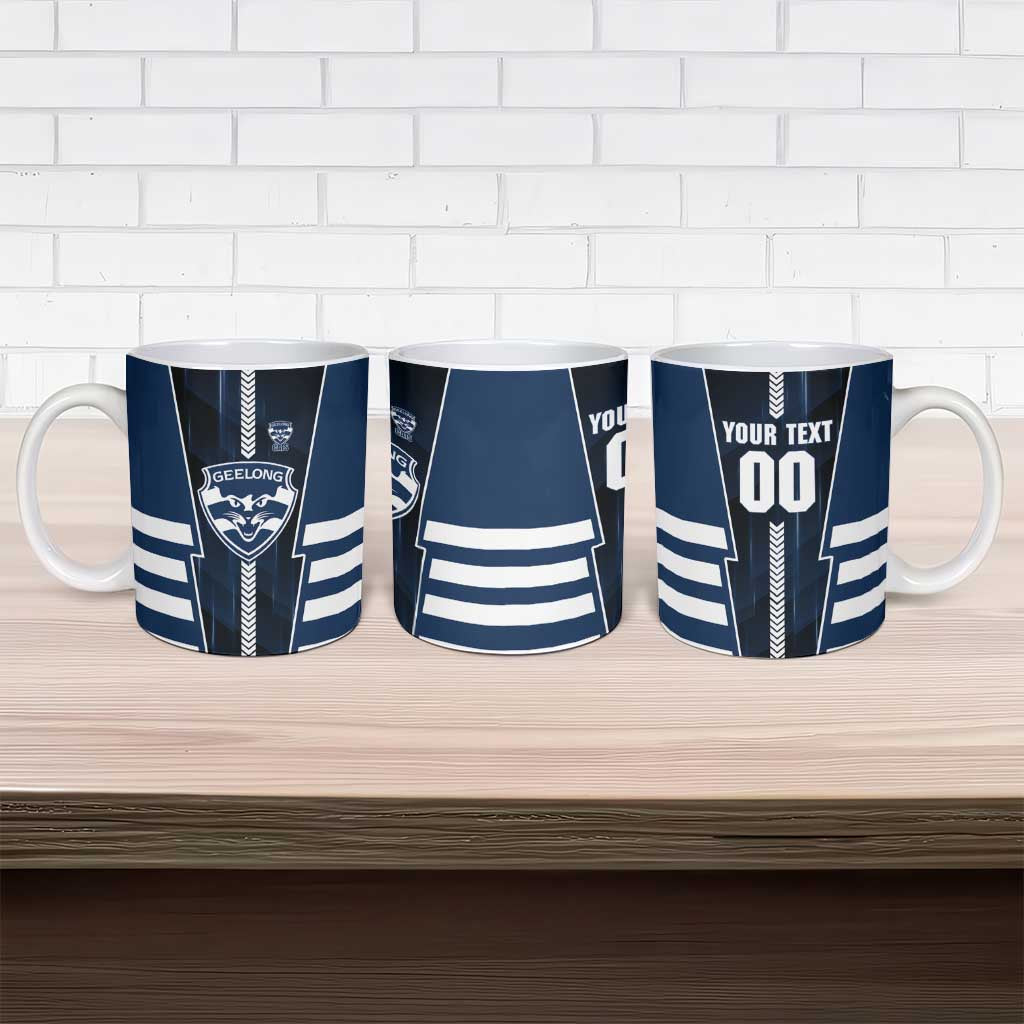 Personalized Geelong Cats Ceramic Mug Modern Geometric Sports Graphic Style