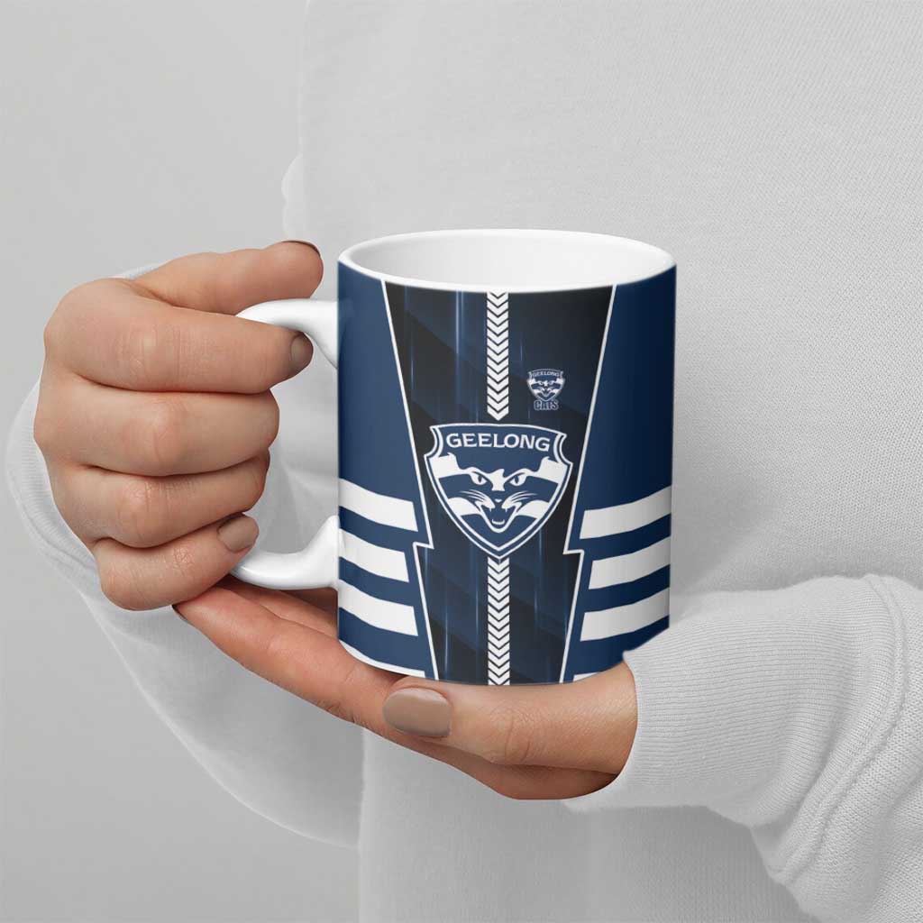 Personalized Geelong Cats Ceramic Mug Modern Geometric Sports Graphic Style