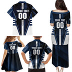 Personalized Geelong Cats Family Matching Puletasi and Hawaiian Shirt Modern Geometric Sports Graphic Style
