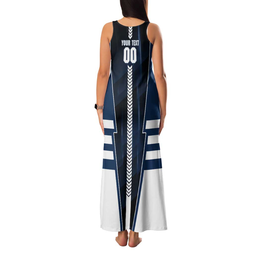 Personalized Geelong Cats Family Matching Tank Maxi Dress and Hawaiian Shirt Modern Geometric Sports Graphic Style