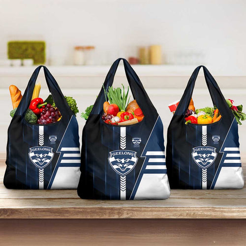 Geelong Cats Grocery Bag Modern Geometric Sports Graphic Style